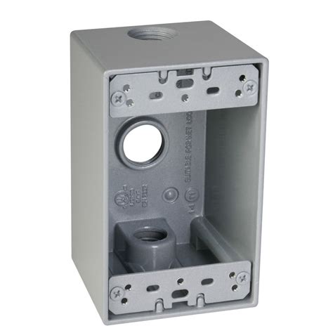 metal or plastic electrical box for outdoor block installation|electrical box for outside basement.